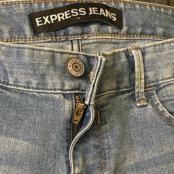 Express Stella Low Rise Legging Style Light Wash Jeans Womens Size 8 Regular - Picture 5 of 11